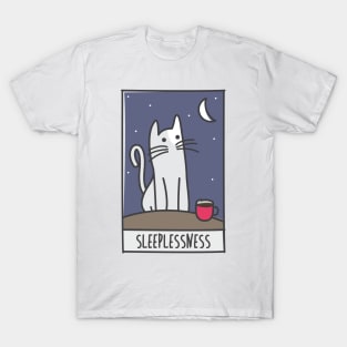 Sleeplessness (Cat & Coffee) T-Shirt